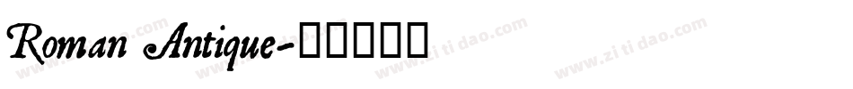 Roman Antique字体转换